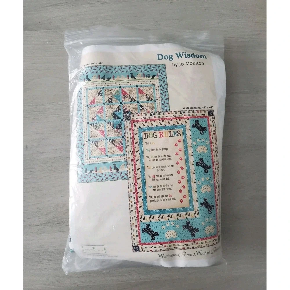 Dog Wisdom Wall Hanging Quilt Kit Jo Moulton Wilmington Fabrics  48